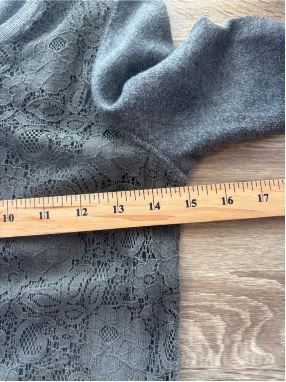 Vtg Y2K Hollister Gray Lace Front Knit Cardigan Sweater S Twilight Bella Swan - Picture 6 of 8